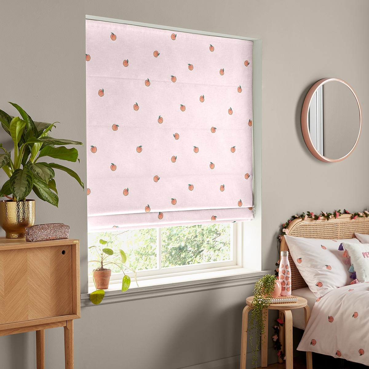 Product photograph of Peachy Pink Roman Blind from Choice Furniture Superstore.